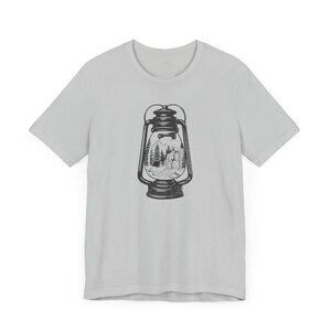 Camping Lantern T-Shirt – Outdoor Adventure Graphic Tee